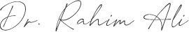 Signature of Dr. Ali